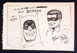 BOB KANE PERSONALIZED BATMAN & ROBIN SKETCH.