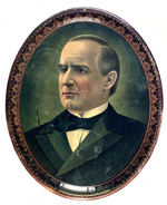 WILLIAM MCKINLEY OVAL TIN TRAY.