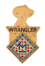 "TOM MIX WRANGLER" PROFILE VARIETY BADGE.