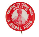 "KING CARL ALFALFA SWEITZER" PROMOTES "NATIONAL ICE CREAM WEEK."