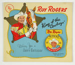 "ROY ROGERS KING OF THE COWBOYS WISHING YOU A HAPPY BIRTHDAY" CARD WITH PAPER BADGE.