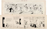 MARTIN BRANNER “WINNIE WINKLE THE BREADWINNER” 1921 AND 1924 DAILY COMIC STRIP ORIGINAL ART PAIR.