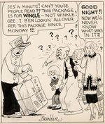 MARTIN BRANNER “WINNIE WINKLE THE BREADWINNER” 1921 AND 1924 DAILY COMIC STRIP ORIGINAL ART PAIR.