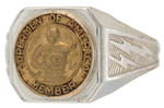 "SUPERMEN OF AMERICA/MEMBER" RARE EARLY CONTEST PRIZE RING.