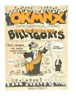 BARNEY GOOGLE "THE BROTHERHOOD OF BILLY GOATS" SHEET MUSIC BY DEBECK.