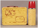 "ROY ROGERS AND DALE EVANS DOUBLE R BAR RANCH" METAL LUNCH BOX WITH THERMOS.