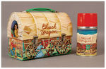 "CHUCK WAGON" METAL DOME LUNCH BOX WITH THERMOS.