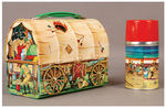 "CHUCK WAGON" METAL DOME LUNCH BOX WITH THERMOS.