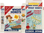 NABISCO "WHEAT/RICE HONEYS" CEREAL BOX FLAT LOT.