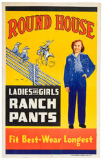 "ROUND HOUSE" WOMENS WESTERN WEAR STORE SIGN.