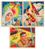 "SKY BIRDS" NATIONAL CHICLE CO. GUM CARD TRIO- KEY CARD & HIGH NUMBERS.