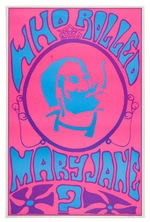 “WHO ROLLED MARY JANE?” HEAD SHOP BLACKLIGHT POSTER.