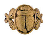 FRANK HAWKS AND MELVIN PURVIS SACRED SCARAB RING.