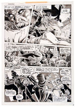 "DRACULA LIVES!" MARVEL COMICS MAGAZINE ORIGINAL ART PAGES.