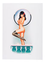 DAVE STEVENS BETTIE PAGE "BETTY'S BATH" PIN-UP SIGNED & NUMBERED PRINT.