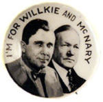 WILLKIE REAL PHOTO JUGATE BY ST. LOUIS BUTTON.