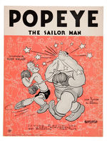 “POPEYE SONG FOLIO” & SHEET MUSIC PAIR.