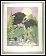 BOB KANE SIGNED BATMAN COMMEMORATIVE PRINT SET.