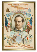 SUPERBLY DESIGNED AND COLORED W.J. BRYAN 1900 CAMPAIGN CLASSIC POSTER.