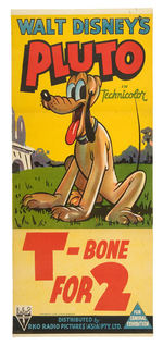 PLUTO "T BONE FOR 2" AUSTRALIAN INSERT MOVIE POSTER.