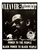 "ELDRIDGE CLEAVER FOR PRESIDENT/BLACK PANTHER PARTY POSTERS.