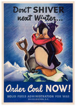 WORLD WAR II - WINTER CONSERVATION POSTER PAIR.