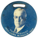 "DAVIS 1924" RARE CELLULOID WATCH FOB.