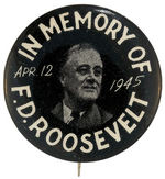 ROOSEVELT PAIR OF POCKET MIRRORS AND SCARCE MEMORIAL BUTTON.