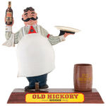 “OLD HICKORY BOURBON” LIGHT UP BARTENDER MECHANICAL TIP DISPLAY.