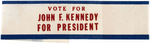 "VOTE FOR/JOHN F. KENNEDY/FOR PRESIDENT" LARGE FELT SASH.