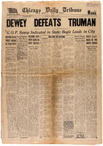 "DEWEY DEFEATS TRUMAN" CLASSIC CHICAGO TRIBUNE NEWSPAPER.