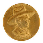 "TOM MIX" EARLY "LUCKY POCKET PIECE" WITH LUSTER.