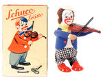 "SCHUCO" CLOWN W/VIOLIN BOXED WINDUP.