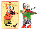 "SCHUCO" BOXED CLOWN W/VIOLIN WINDUP.