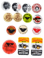 FARM WORKERS UNION BUTTON COLLECTION.