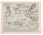 MICKEY MOUSE & DONALD DUCK MODEL SHEET LOT.