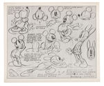 MICKEY MOUSE & DONALD DUCK MODEL SHEET LOT.