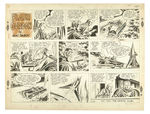 MAC RABOY SIGNED "FLASH GORDON" SUNDAY PAGE ORIGINAL ART.