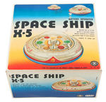 "SPACE SHIP X-5" JAPANESE BATTERY-OPERATED UFO/FLYING SAUCER TOY.