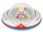 "SPACE SHIP X-5" JAPANESE BATTERY-OPERATED UFO/FLYING SAUCER TOY.