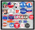 PAT BUCHANAN 1992-2000 BUTTON COLLECTION INCLUDING ONE AUTOGRAPH.