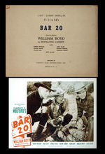 WILLIAM BOYD AS HOPALONG CASSIDY "BAR 20" LOBBY CARD SET.