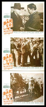 WILLIAM BOYD AS HOPALONG CASSIDY "BAR 20" LOBBY CARD SET.