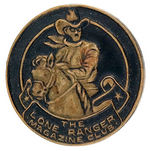 EXCEEDINGLY RARE BADGE PROMOTES "THE LONE RANGER MAGAZINE CLUB."