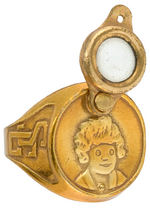 LITTLE ORPHAN ANNIE SECRET GUARD MAGNIFYING RING RARE HIGH GRADE EXAMPLE.