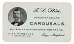 CAROUSAL OWNER'S BUSINESS CARD.