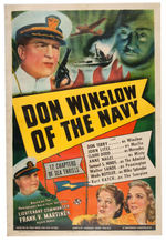 "DON WINSLOW OF THE NAVY" MOVIE SERIAL LINEN BACKED MOVIE POSTER.