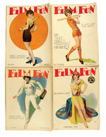 "FILM FUN" MAGAZINE LOT WITH ENOCH BOLLES COVER ART.