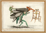 WONDERFUL HAND-COLORED 1828 PRESIDENTIAL CAMPAIGN SATIRICAL ANTI-ADAMS CARTOON PRINT.