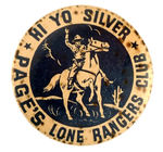 "PAGE'S LONE RANGER CLUB HI-YO SILVER" RARE BUTTON FROM AUSTRALIAN DEPARTMENT STORE.